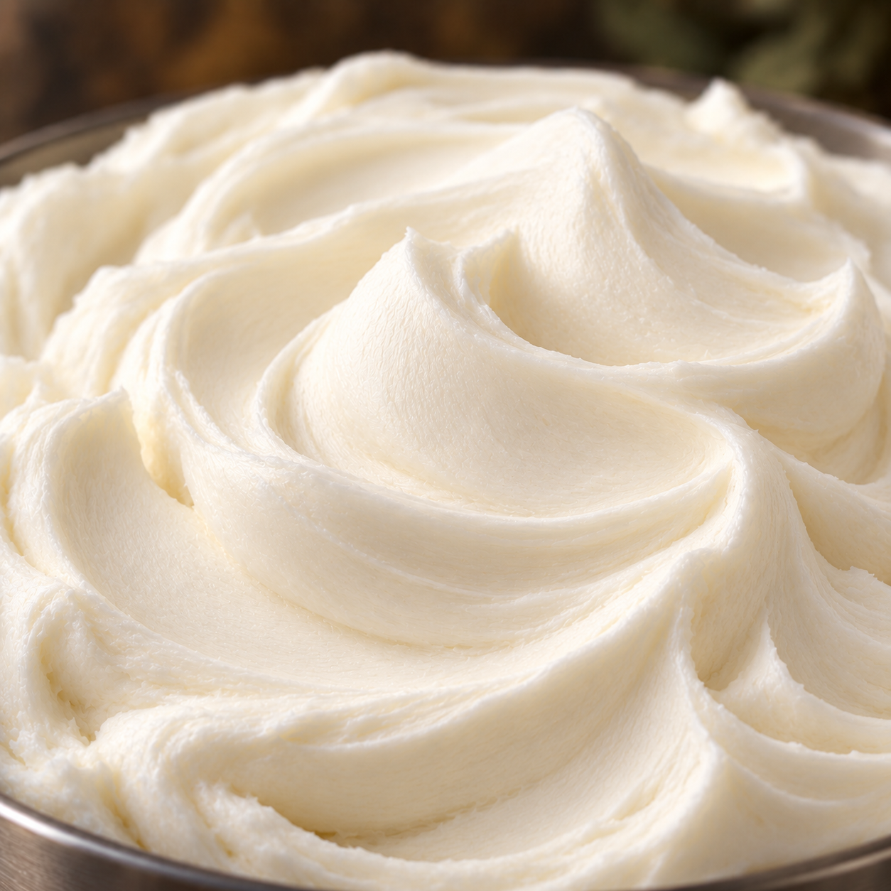 Macro of the whipped butter texture